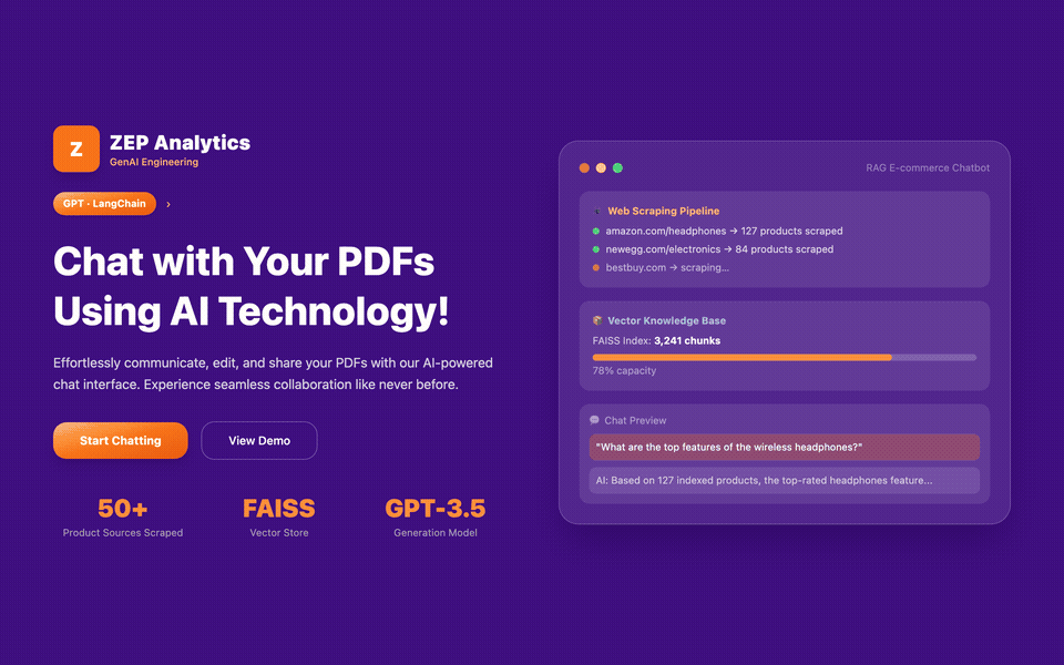 ZEP Product Assistant demo